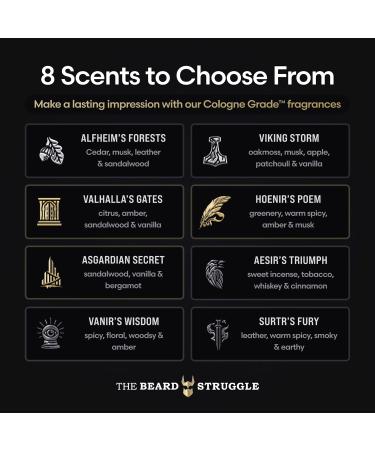 Men's Beard Care Kit - Beard Balm Oil Wash & Conditioner | The Beard Struggle Platinum Collection - Vanir's Wisdom - Buy Online on SooperMarket.com