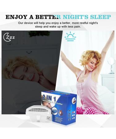 2-in-1 Anti Snoring Nose Air Purifier for Men and Women - Stop Snoring and Improve Sleep Quality with Nasal Vents Plugs Clip - CPAP Users Friendly (White) - Buy Online on SooperMarket.com