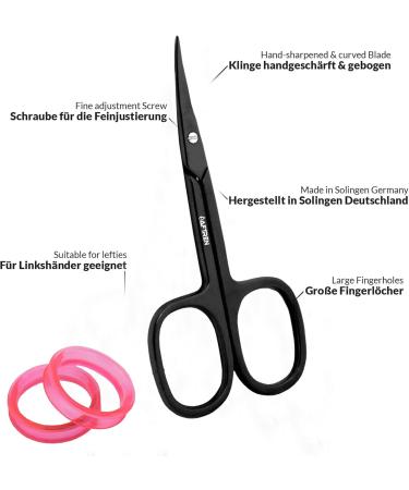Nail Scissors Curved Blade Nail Maintenance Toenail Fingernail Beauty Cuticle Scissors Ergonomic Design for Men Women Pedicure 4 inch Black - Buy Online on SooperMarket.com