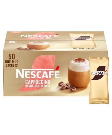 NESCAF Gold Cappuccino Unsweetened Taste Instant Coffee Sachets - 50 x 14.2g