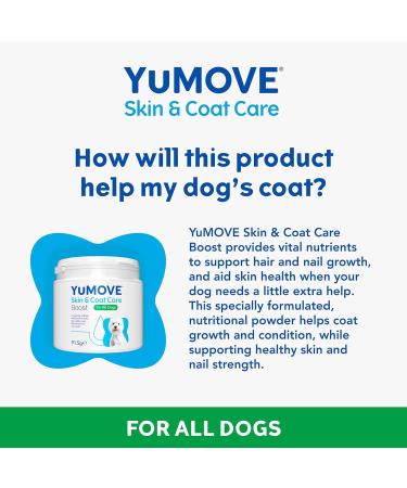 YuMOVE Skin & Coat Care Boost | Previously YuDERM Boost | Nutritional Supplement for Dogs Coat Skin and Nails | 180 scoops | Packaging may vary 91 g (Pack of 1) - Buy Online on SooperMarket.com