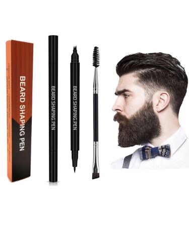 Bart pencil bare pencil filler for thicker beards waterproof fork tip beard filler for men simple pearl filler shaper defined effective improvement in face hair men's care set