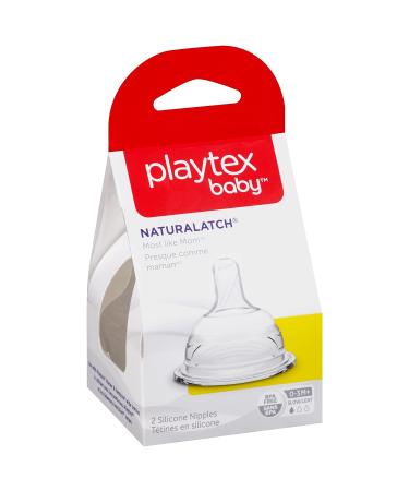 Playtex NaturaLatch Nipple Slow Flow 2-Count - Pack of 1 - Buy Online on SooperMarket.com