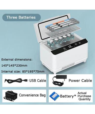 Insulin Refrigerator Freezer Insulin Refrigerator Portable Suitcase Diabetes Patient Travel Thermostatic Drug Supplies Refrigerator 3battery - Buy Online on SooperMarket.com