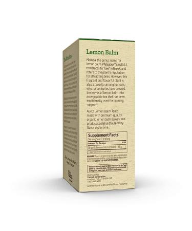 Alvita Organic Lemon Balm Herbal Tea - 24 Premium Tea Bags for Lemony Flavor & Aroma - Buy Online on SooperMarket.com