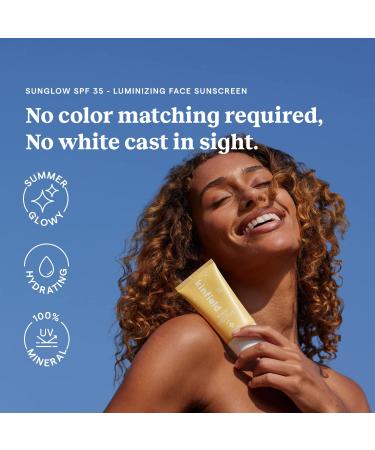 Kinfield Sunglow Mineral Sunscreen for Face SPF 35 - Luminizing Tint | Natural Fragrance | Reef-Safe & Cruelty-Free - 2.0 oz - Buy Online on SooperMarket.com