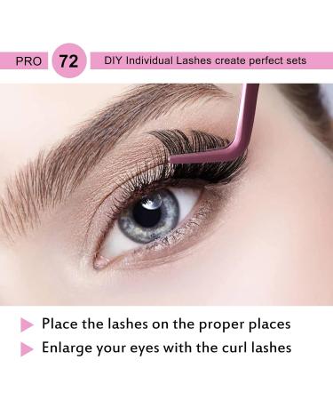 Cluster Lashes 72 Pcs Individual Lash Clusters DIY Eyelash Extension - Reusable & Soft (Into You-01-D-10mm) - Buy Online on SooperMarket.com