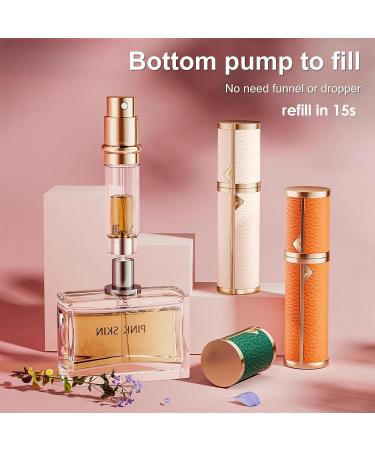 D-LOTUS Travel Perfume Bottle Refillable Genuine Leather Perfume Atomizer Leakproof Mini Pocket Size Travel Cologne Sprayer for Cruise Car Trip Purse Gift 5ml (Blue - L) - Buy Online on SooperMarket.com