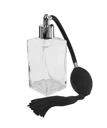 Fantasia glass atomizer with ball pump refillable for 100ml perfume atomizer for home and on the go square