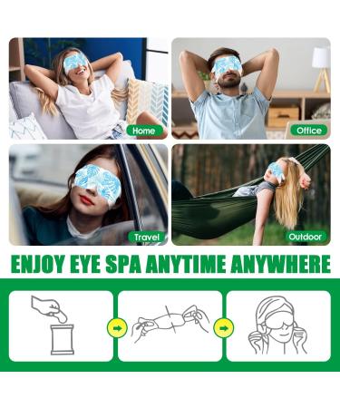 12 PCS Self-Heating Steam Eye Mask for Dry Eyes Relief - Warm and Disposable Sleep Eye Mask with Moist Heating Compress for Puffy, Fatigue, and Tired Eyes - Buy Online on SooperMarket.com