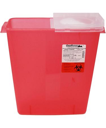 Oakridge 3 Gallon Needle and Syringe Sharps Disposal Container - Safe & Secure Disposal Solution - Buy Online on SooperMarket.com