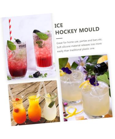 Abaodam 1pc Ice Hockey Mold Silicone Mold Silicone Tray Ice Cube Balls Ice Tray Ice Cube Mold Tool Baby Puck 8.5X5.4X5.4CM Grey - Buy Online on SooperMarket.com