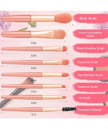 Shop Gerrii 6 Sets Travel Makeup Brush Set - Perfect Bridesmaid Gift | Synthetic Fiber Brushes for Weddings & Events - Coral Orange - Buy Online on SooperMarket.com