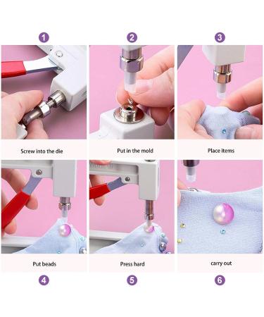 Benfu Pearl Inlay Machine  Hand-Beaded Rivet Fixing Machine  DIY Hand Tools  Pearl Rivet Buttons for HatsShoesClothesSkirts - Buy Online on SooperMarket.com