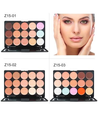 FantasyDay 15 Color Concealer Palette - High Opacity Contour Kit with Brushes & Sponge | Long-Lasting Full Coverage Color Corrector - Buy Online on SooperMarket.com