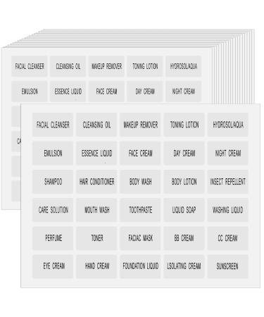 600 Pcs Labels for Toiletry Bottles Mabor Waterproof Labels for Bottles(20 Sheets) Sticky Labels Sufficient Quantity-Share The Wonderful Labels with Friends Traveling