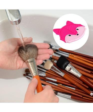 KALLORY Silicone Makeup Applicator & Brush Cleaner Pad - Fox Shaped Cosmetic Scrubber Tool for Effortless Makeup Brush Cleaning - Buy Online on SooperMarket.com