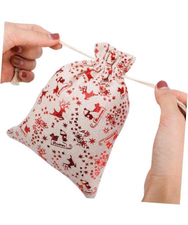 PLAFOPE Chrismas Bags 16pcs Candy Buggy Bag Candy Bags Christmas Linen Bags Christmas Bag Cute Christmas Deer - Buy Online on SooperMarket.com
