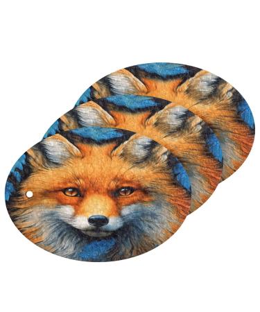 Kigai Cute Wolf Scrubbing Sponge 3 Packs Reusable Dish Wash Scrub Sponge Clean Stubborn Oil Stains Anti-Scratch Cleaning Sponge for Kitchen Tableware