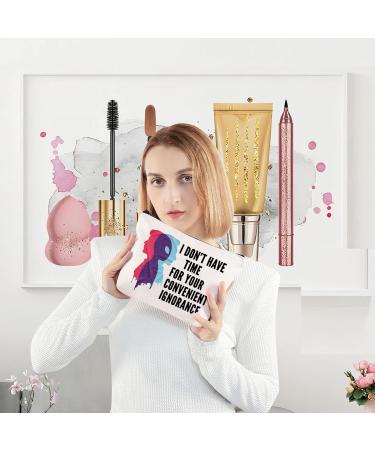 Levlo X-Files Alien Cosmetics Bag - UFO-Inspired Makeup Bag Gift | Perfect for Friends & Family | Unique 'I Don't Have Time for Your Convenient Ignorance' Design - Buy Online on SooperMarket.com
