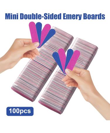 100 Pcs Mini Nail File Nail Buffer Block for Natural Nails Double-Sided Emery Board Nail File Set Professional Nail Polisher for Natural Artificial Nails in Salon Home Use - Buy Online on SooperMarket.com