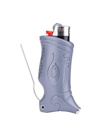 Toker Poker - BIC Lighter Sleeve Multi Tool 2.0 - Grey All Inclusive Tool for Camping and Other