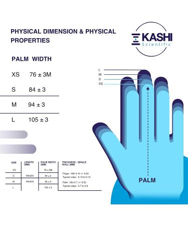 Kashi Scientific Disposable Nitrile Exam Gloves - 4 mil, Powder-Free, Latex-Free, Blue - X-Small, 100 Count - Food Safe Gloves - Buy Online on SooperMarket.com