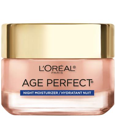 L'Oreal Paris Skincare Age Perfect Rosy Tone Cooling Night Moisturizer, Face Moisturizer to Reactivate Rosy Radiance and Firm skin, more supple skin overnight, 1.7 oz Night Moisturizer 1.7 Fl Oz (Pack of 1)