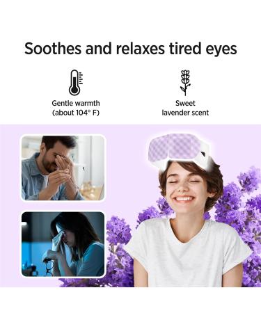 Soo AE Me-Time Lavender Self-Heating Eye Mask 6 Count - Relief from Eye Fatigue & Dry Eyes - Moist Hot Compress Patch for Sleeping - Made in Korea - Buy Online on SooperMarket.com
