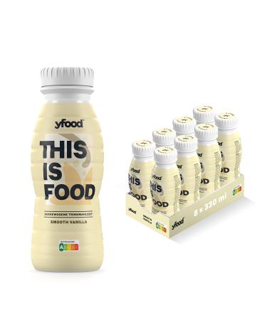 Yfood Drink Smooth vanilla delicious drinking meal for on the go this is food drink 23g protein 26 vitamins and minerals 8 x 330ml taste vanilla including 2.00 Pfand smooth vanilla (deposit) 330 ml (8 Pack)