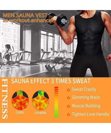 BODYSUNER Sauna Sweat Vest for Men | Waist Trainer Compression Tank Top | Blue L/XL - Buy Online on SooperMarket.com
