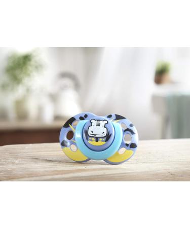 Tommee Tippee Night Pacifier Set - Symmetrical Orthodontic Design for 18-36 Months Glow in the Dark - 2 Pack - Buy Online on SooperMarket.com