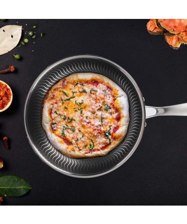 Qzwgz Cookg 51 31 8 Household 304 Stainless Steel Cooking Frying Pan Non-Stick Pot Kitchen Utensils 28cm - Buy Online on SooperMarket.com