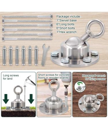 FOVERN1 360 Swivel Dog Tie Out Stake | Heavy Duty Rust Proof Dog Anchor | Cat Tether Holds 1000Lbs | Yard Camping Outdoor | Silver - Buy Online on SooperMarket.com