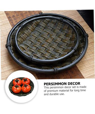 Cabilock 1 Set Tea Pet Persimmon Resin Persimmon Ornaments Resin Ornaments Toy Artificial Decorations - Buy Online on SooperMarket.com