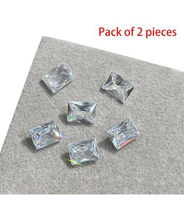 2x Nail Rectangular Nails Art Fat Square Nail Nail Rhinestones Crystal Nails Decorations 2x Fat Square Nail Nail Rhinestones Nails Art Nail Crystal Decoration 01 fat side - Buy Online on SooperMarket.com