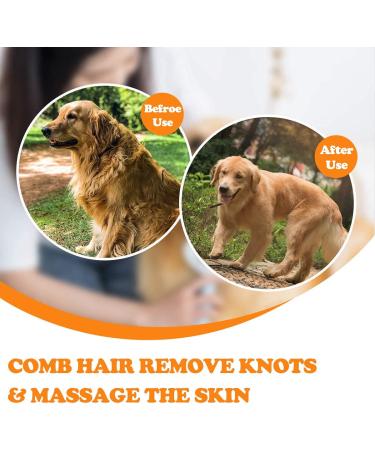 Grooming Brush for Dog & Cat 2 in 1 Dog Pin Brush and Bristle Soft Brush Dogs Comb and Brush for Cleaning Loose Fur & Dirt Msuitable for Long and Short-haired Dogs or Cats - Buy Online on SooperMarket.com