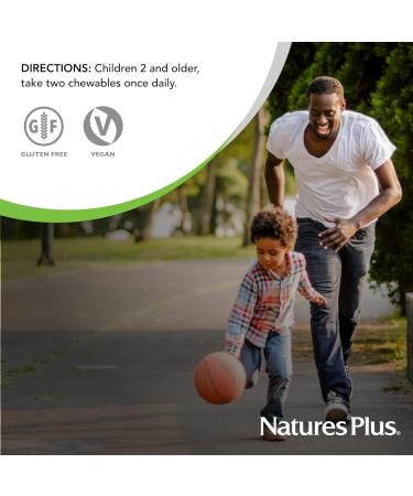Natures Plus Animal Parade Children's Chewable Multivitamin - 90 Vegan Tablets Natural Flavors Gluten Free - Pack of 2 for Healthy Kids - International Shipping Available - Buy Online on SooperMarket.com