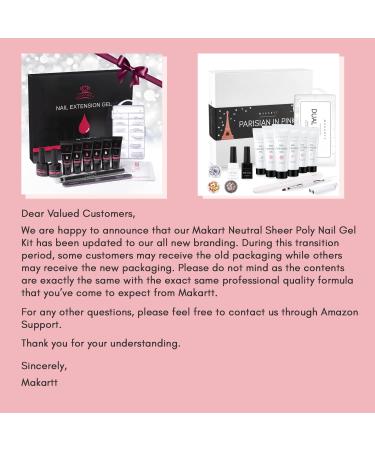 Makartt Poly Nail Gel Kit - Clear Pink Fall Color Nail Extension Gel Set - Buy Online on SooperMarket.com