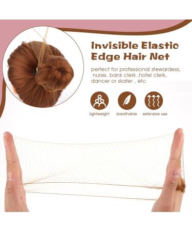 Abeillo Hair Nets for Buns Ballet Hair Net 20 Pcs 50 Cm Individual Package Invisible Hair Nets and 40 Pcs U Shaped Hair Pins Set for Women Girls Ballet Dancer Nurse(Brown) - Buy Online on SooperMarket.com
