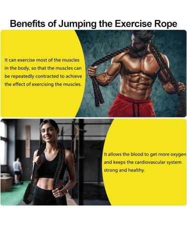 Weighted Jump Rope - 1.3 kg Spring Rope for Men & Women | Heavy Jumping Rope for Home Training & Muscle Building - Buy Online on SooperMarket.com