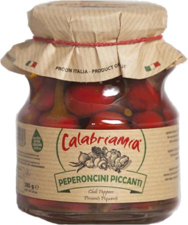 Calabriamia Peperoncini Piccanti Chilli Peppers in Oil 285g Grown and Packed in Calabriamia Italy Authentic Italian Spicy and Savory Taste-Pack of 3 - Buy Online on SooperMarket.com