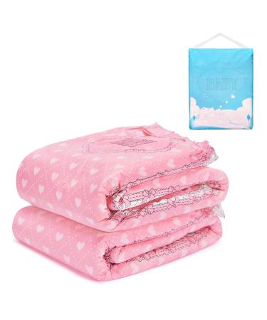 LittleForBig Adult Printed Diaper 2 Pieces - Blushing Baby (X-Large 121-142 CM) Pink XL
