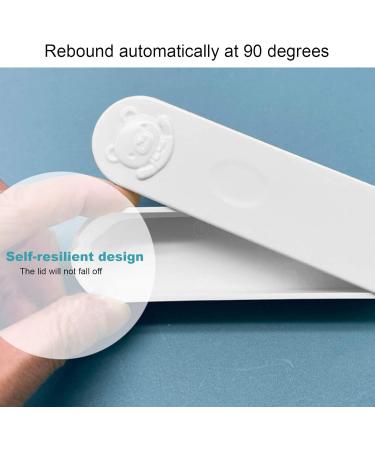 Gloglow Cotton Swab Box - Portable Mini Travel Container for Organizing Swabs | 5.3 x 1.4 x 0.9 Inches - White - Buy Online on SooperMarket.com