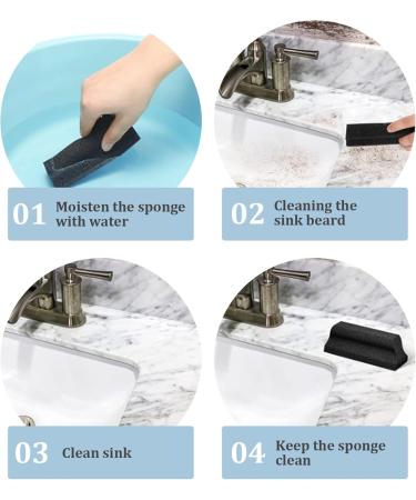 2PC Bart Hair Cleaner for Sinks - Beard Trim Sponge & Sink Cleaning Gifts for Men | International Shipping Available - Buy Online on SooperMarket.com