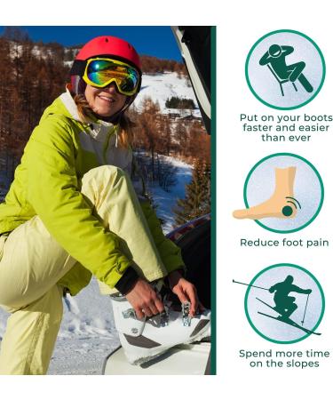 Premium Ski Shoe Puller | Ultimate Boot Horn for Skiing & Snowboarding | Alleviates Foot Pain & Eases Boot Insertion for All Ski Boots - Buy Online on SooperMarket.com