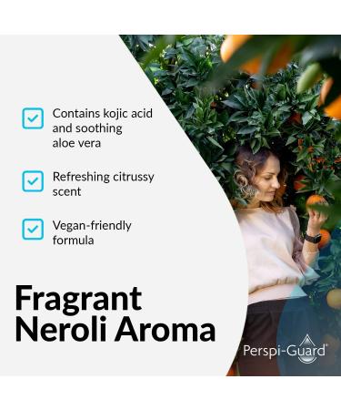 Perspi-Guard Strong Antiperspirant and Roll-On Deodorant with Neroli 48-Hour Scented Deodorant for Men and Women to Prevent Sweating and Odours w/Aloe Vera and Kojic Acid - Twin Pack - Buy Online on SooperMarket.com