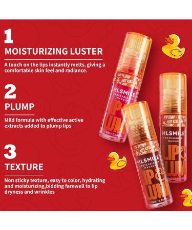 Shop 3 Colors Spicy Lip Plumper Set - Chilli Extract Lip Gloss & Oil | Ultra-Hydrating High Pigment Lip Stain for Women - Buy Online on SooperMarket.com