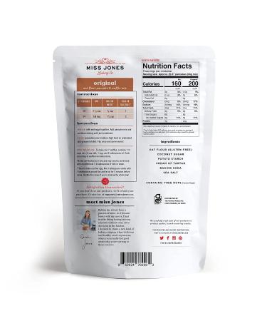 Miss Jones Baking Original Oat Pancake and Waffle Mix - Gluten Free - 10g Protein - 100% Whole Grains - 13.99oz - Buy Online on SooperMarket.com
