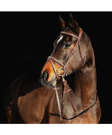 Horze Constance Padded Fancy Stitch Bridle w/Reins - Tan Horse - Buy Online on SooperMarket.com